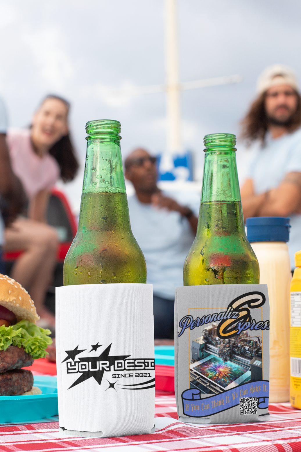 Custom Koozies Perfect for a Wedding of Company Logo (Scuba Sleeve over Foam) image 0