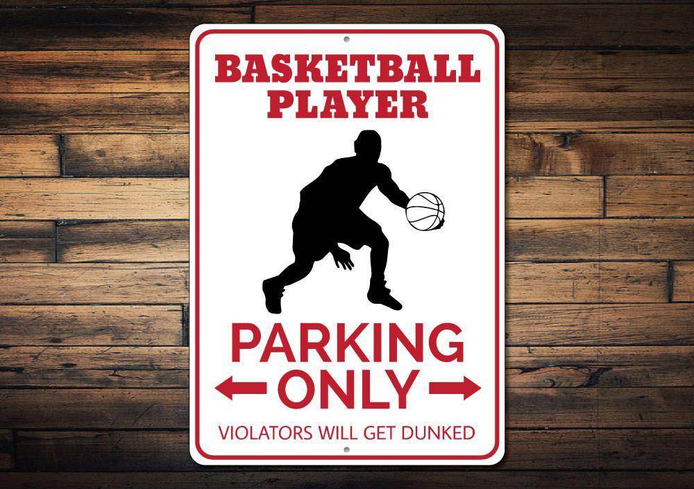 Basketball Player Parking Sign - My Store