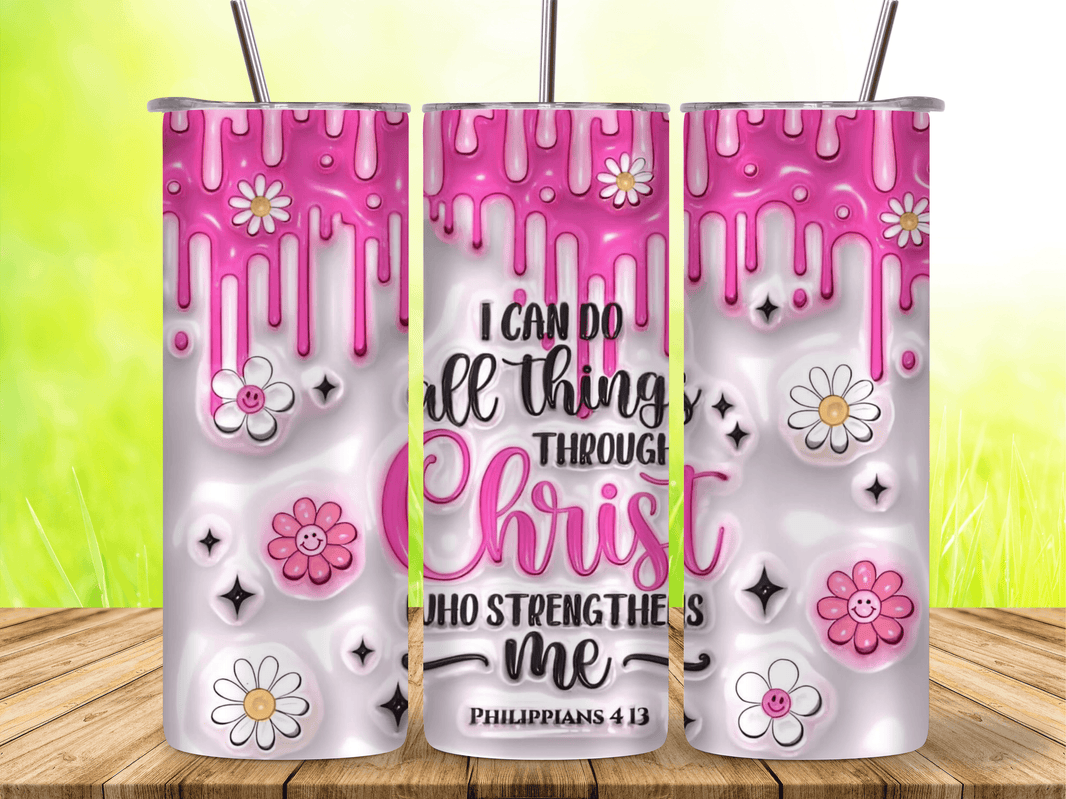 I Can Do All Things Through Christ Christian Philippians 4:13 20oz Tumbler - My Store