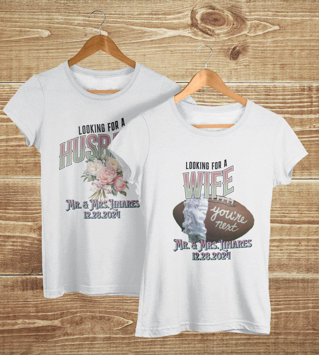 Looking for a unique Bouquet/Garter toss alternative for your Wedding Day | Wife/Husband T-Shirt Toss - My Store