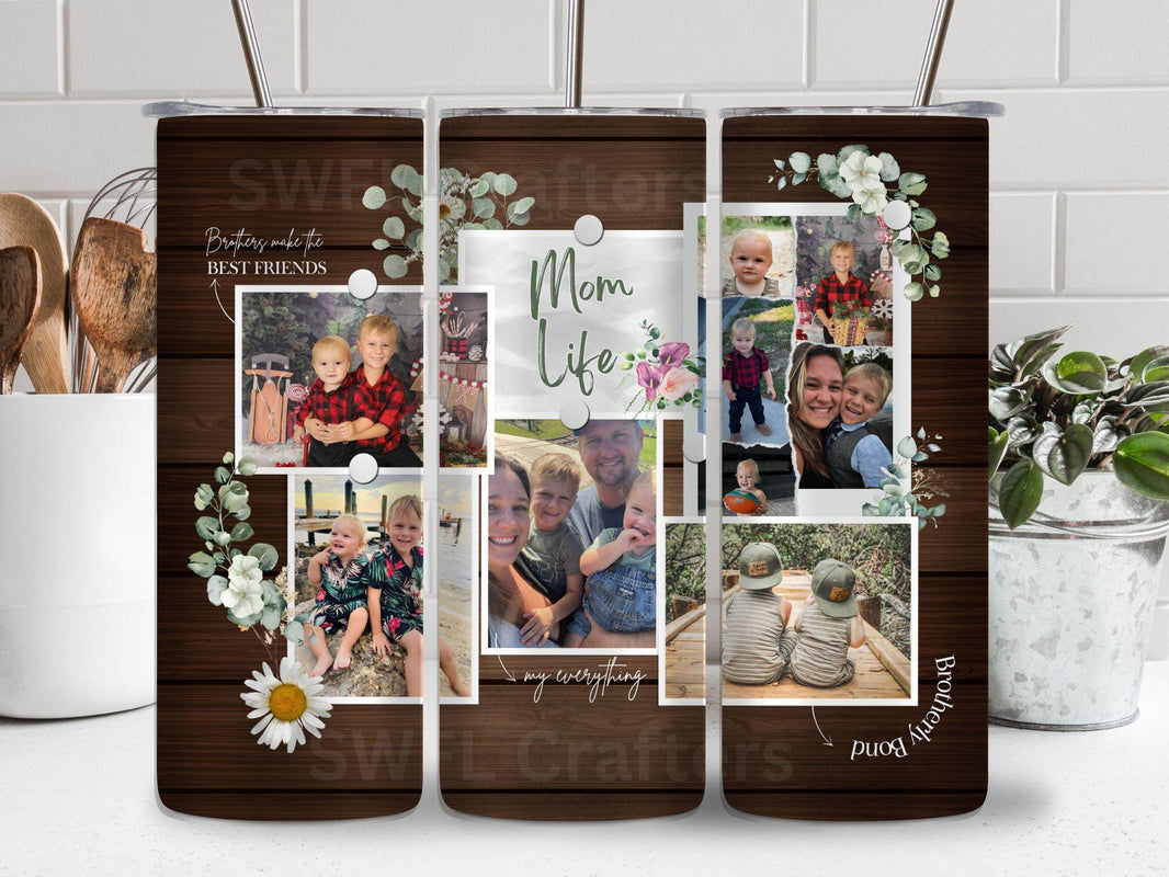 Mom Life 20oz Tumbler with Pictures - My Store
