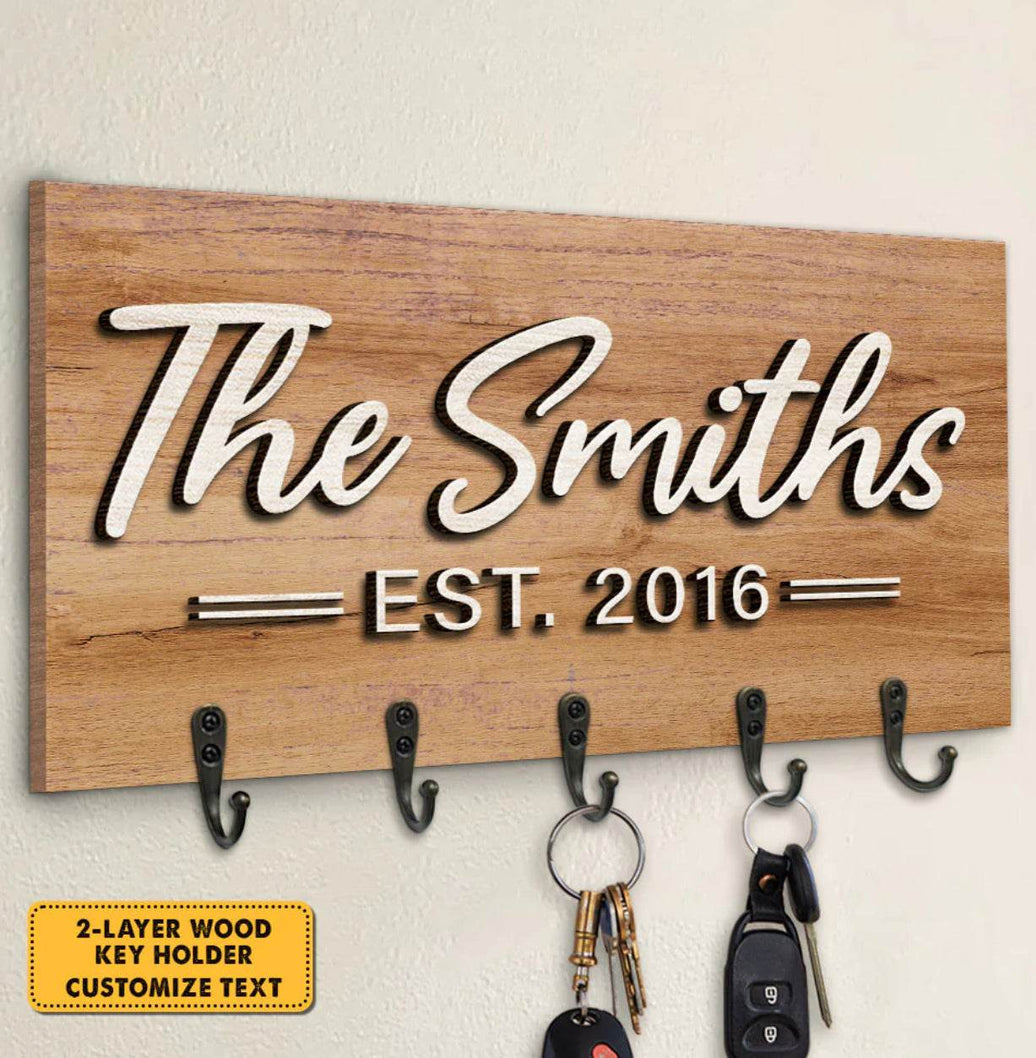 Personalized Keychain Wall Holder - My Store