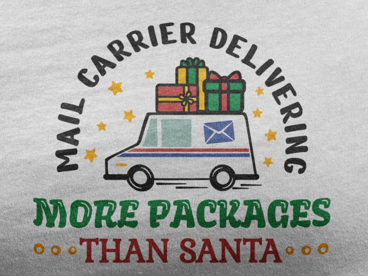 Mail Carrier Delivering More Packages Than Santa Shirt - Unisex image 3