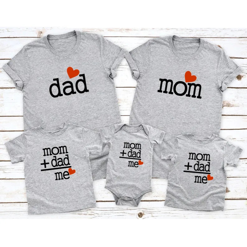 Mom Dad Me Family Matching Outfits Father Daughter Son Clothes Look Tshirt image 6