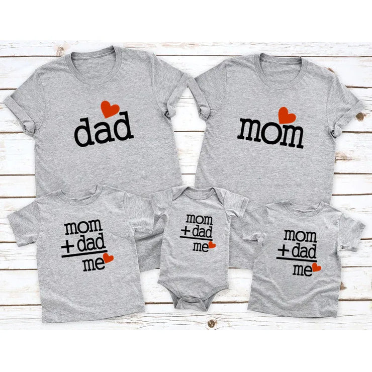 Mom Dad Me Family Matching Outfits Father Daughter Son Clothes Look Tshirt image 6