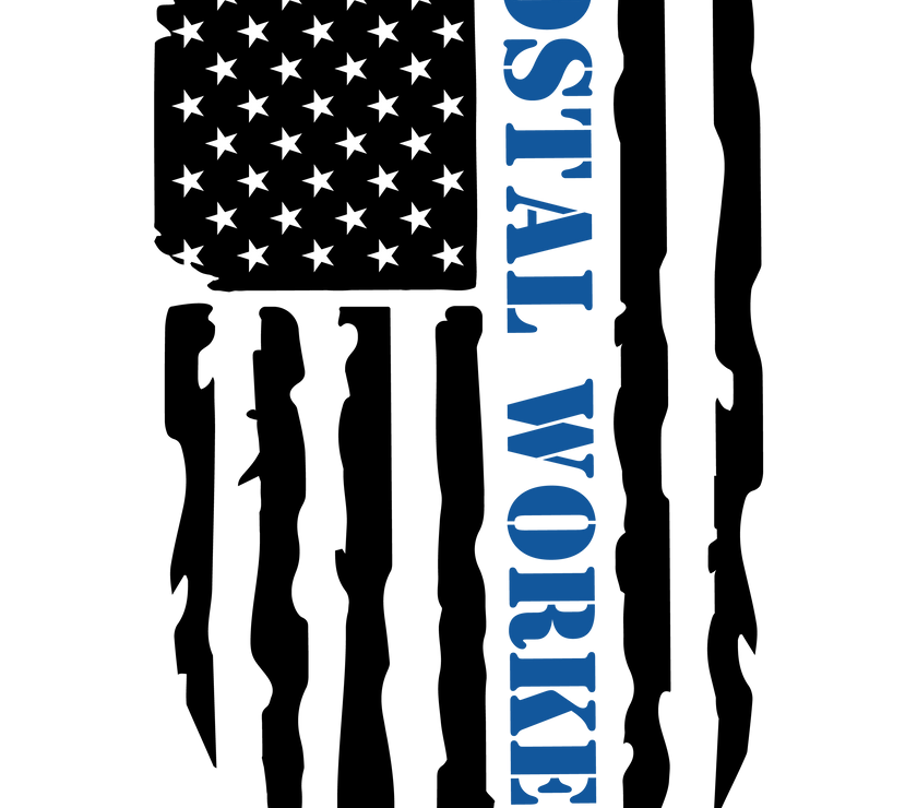 Postal Worker Distressed American Flag T-Shirt image 7