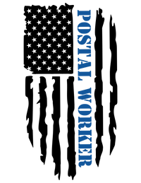 Postal Worker Distressed American Flag T-Shirt image 7