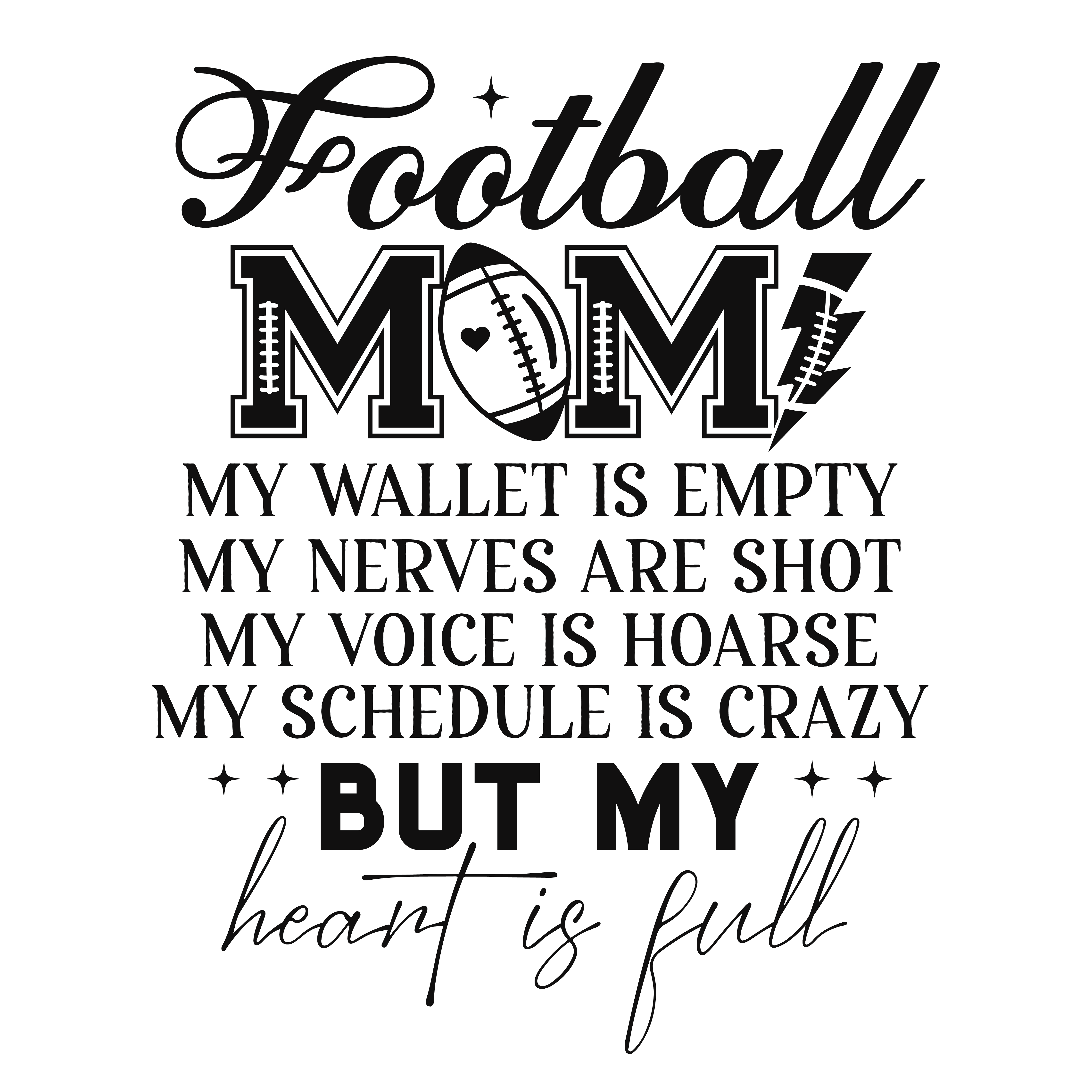 Funny Football Mom |  Support with Humor | Front Pocket and Back Designs image 6