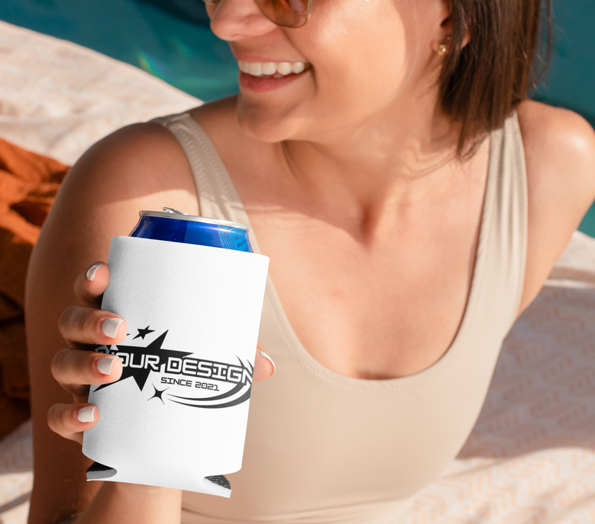 Custom Koozies Perfect for a Wedding of Company Logo (Scuba Sleeve over Foam) image 2