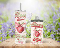 Berry Sweet Mama and Mini Matching Tumblers Set - 20 oz Tumbler & 12 oz Sippy Cup - Mom and Child Drinkware Gift - My Store