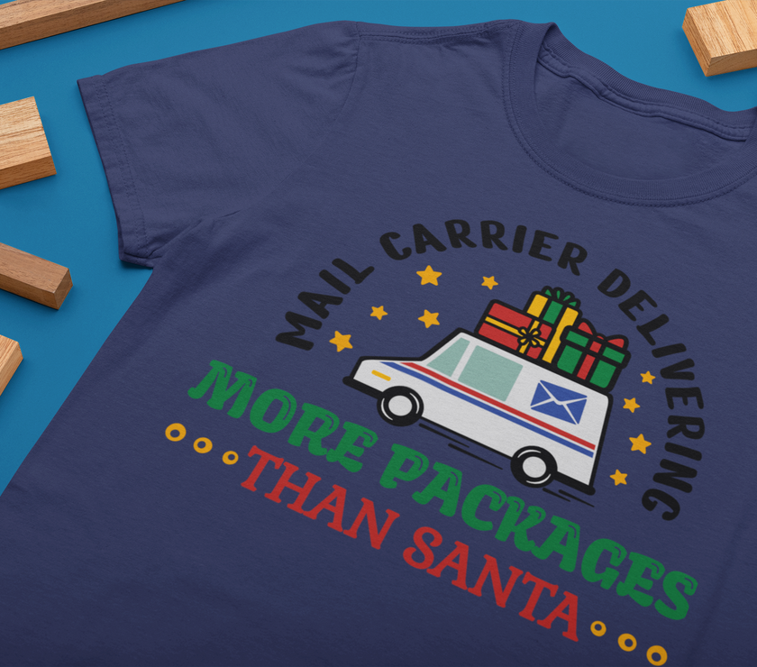Mail Carrier Delivering More Packages Than Santa Shirt - Unisex image 2