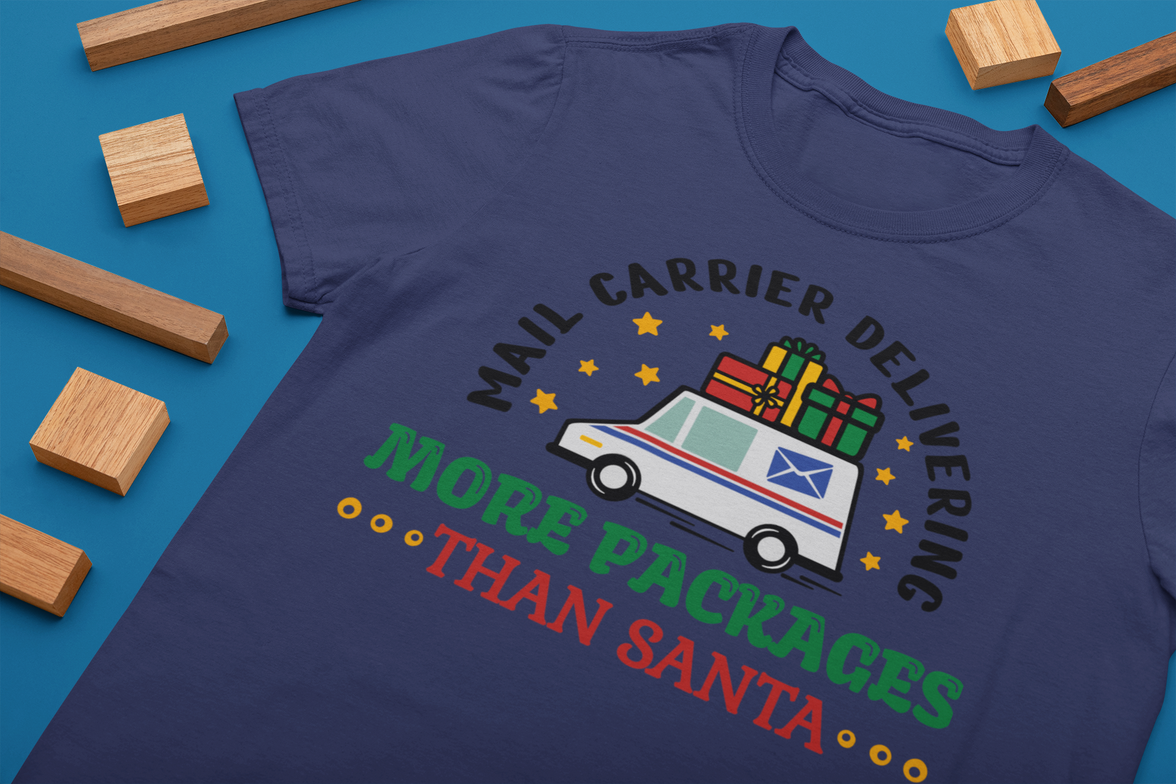 Mail Carrier Delivering More Packages Than Santa Shirt - Unisex image 2
