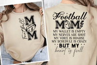 Funny Football Mom |  Support with Humor | Front Pocket and Back Designs image 4