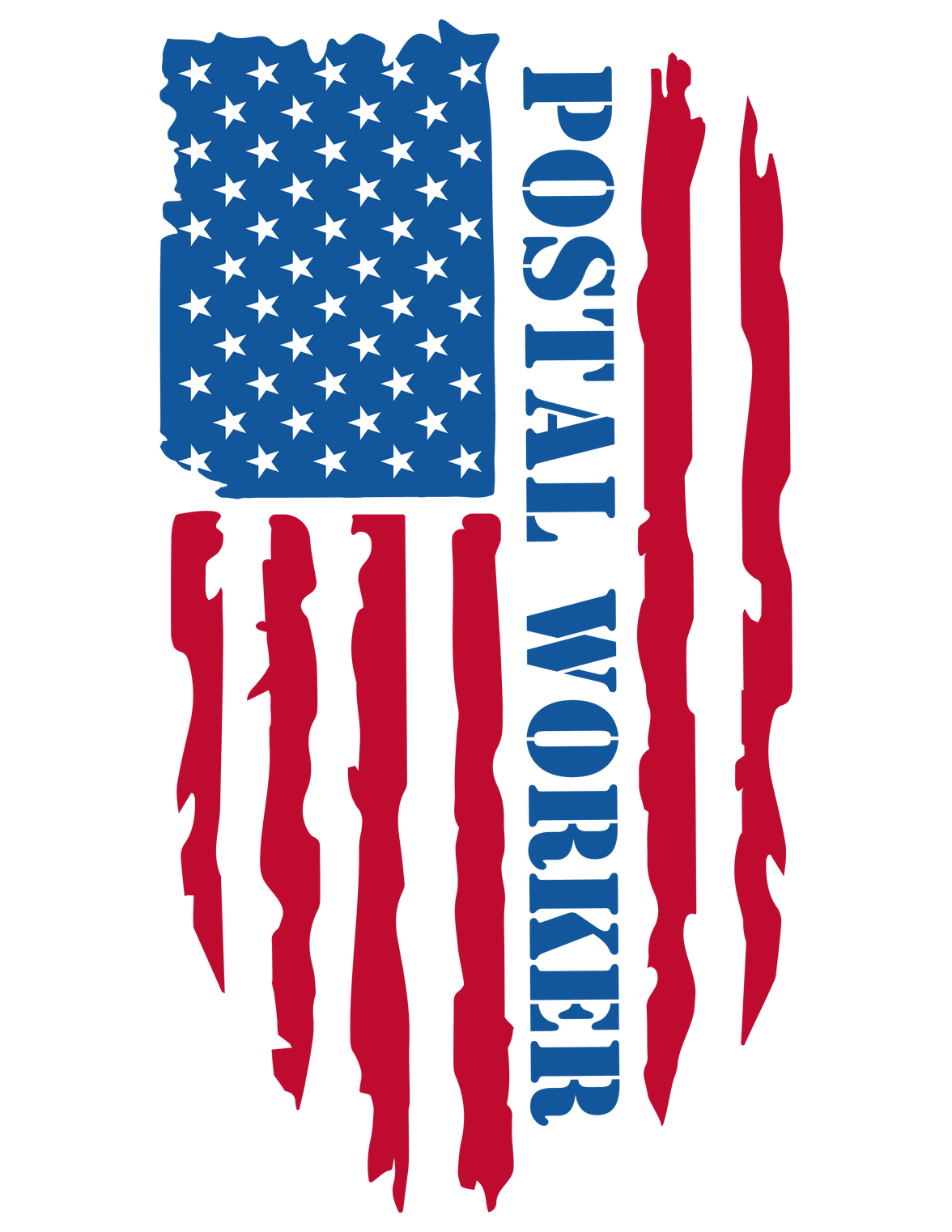 Postal Worker Distressed American Flag T-Shirt image 1