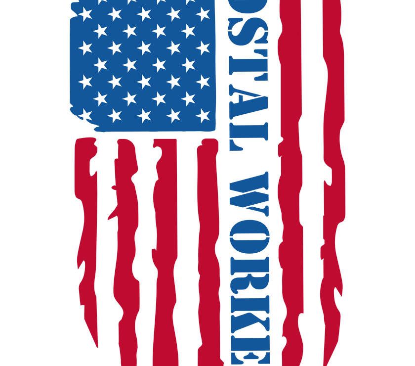 Postal Worker Distressed American Flag T-Shirt image 1