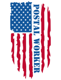 Postal Worker Distressed American Flag T-Shirt image 1