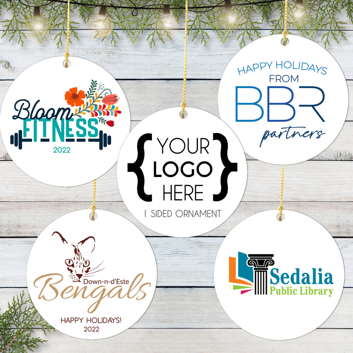 Custom Logo Christmas Ornament - 1 sided Design image 0