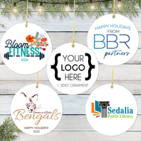 Custom Logo Christmas Ornament - 1 sided Design image 0
