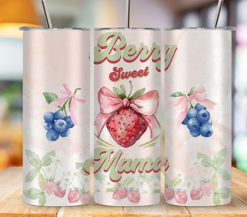 Berry Sweet Mama and Mini Matching Tumblers Set - 20 oz Tumbler & 12 oz Sippy Cup - Mom and Child Drinkware Gift - My Store