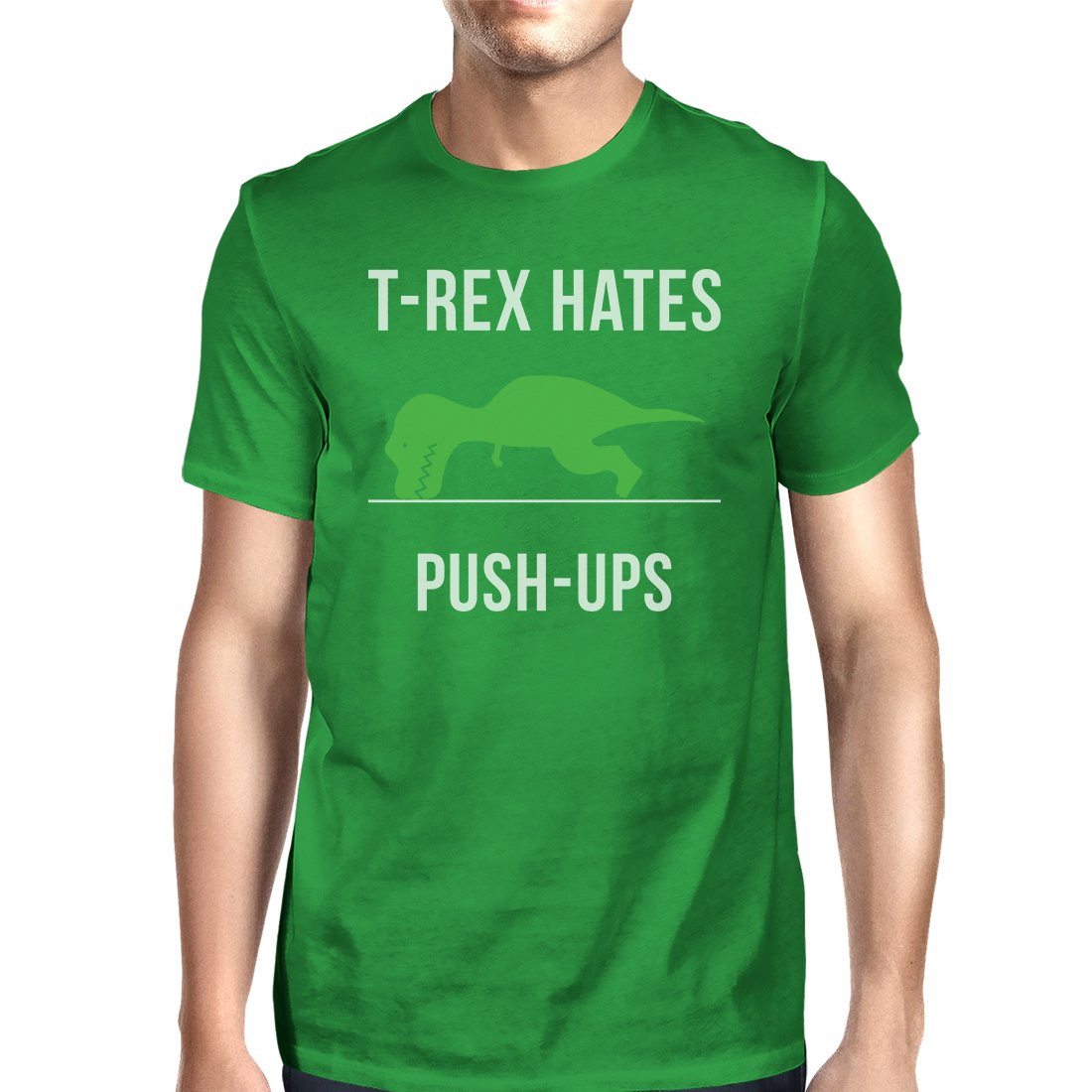 T-Rex Push Ups Mens Funny Workout Shirts Lightweight Cotton T-Shirt image 12