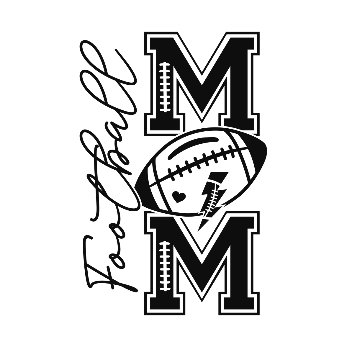 Funny Football Mom |  Support with Humor | Front Pocket and Back Designs image 7