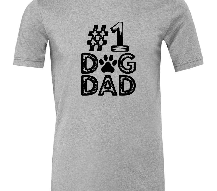 #1 Dog Dad | Distressed Men's T-Shirt