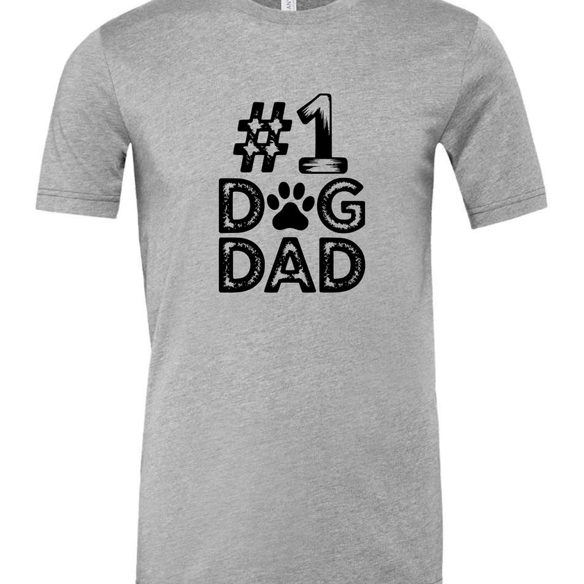 #1 Dog Dad | Distressed Men's T-Shirt