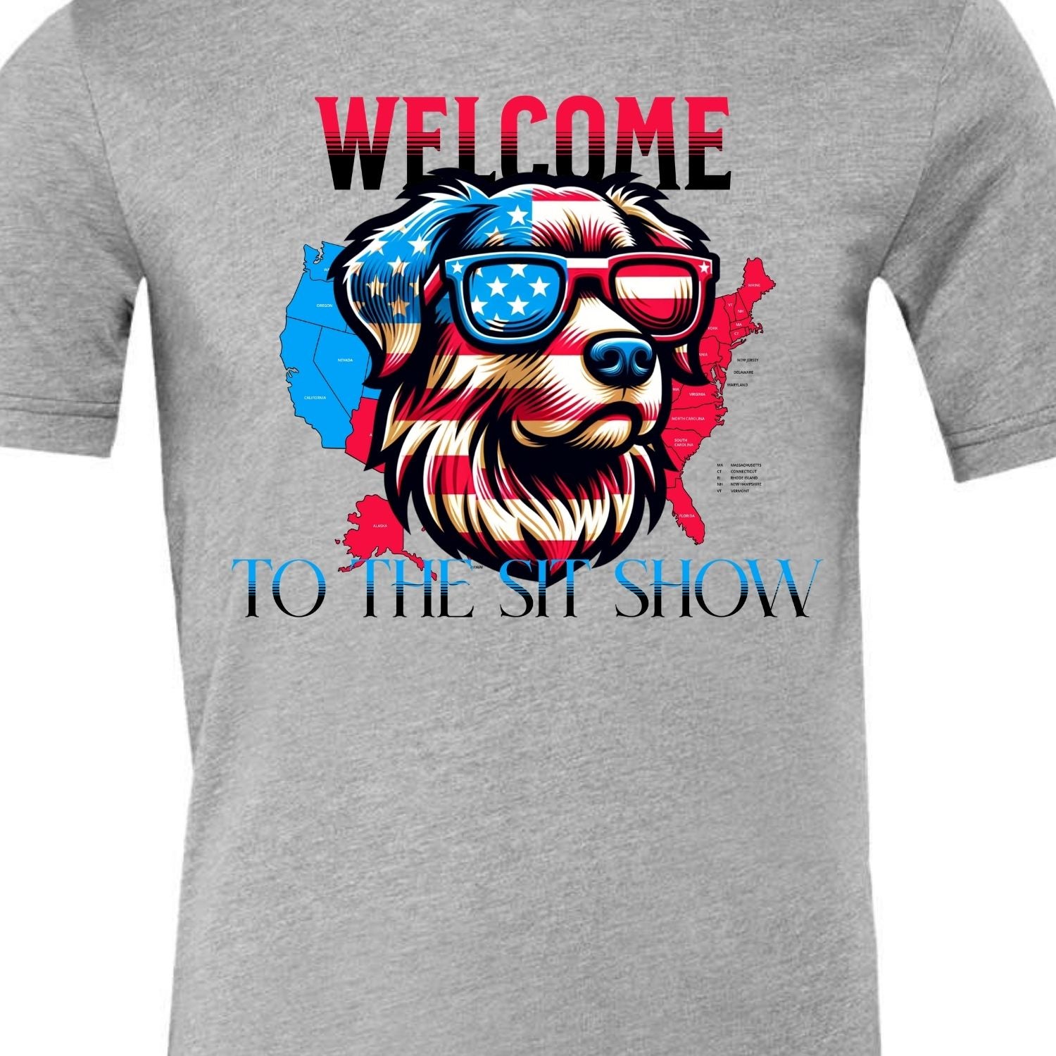 Welcome to the Sit Show - USA Pride - 4th of July - Patriotic - Dog Lovers