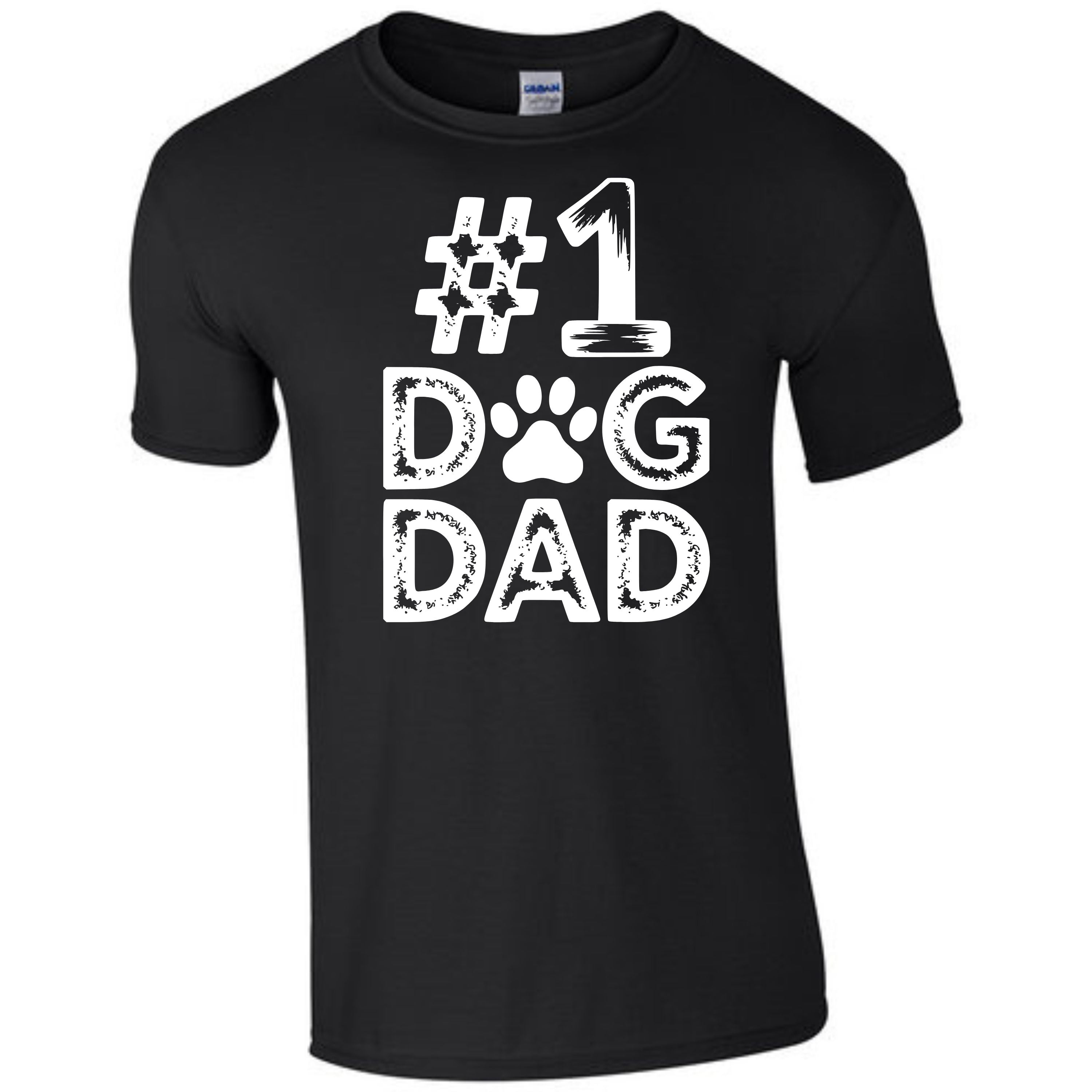 #1 Dog Dad | Distressed Men's T-Shirt