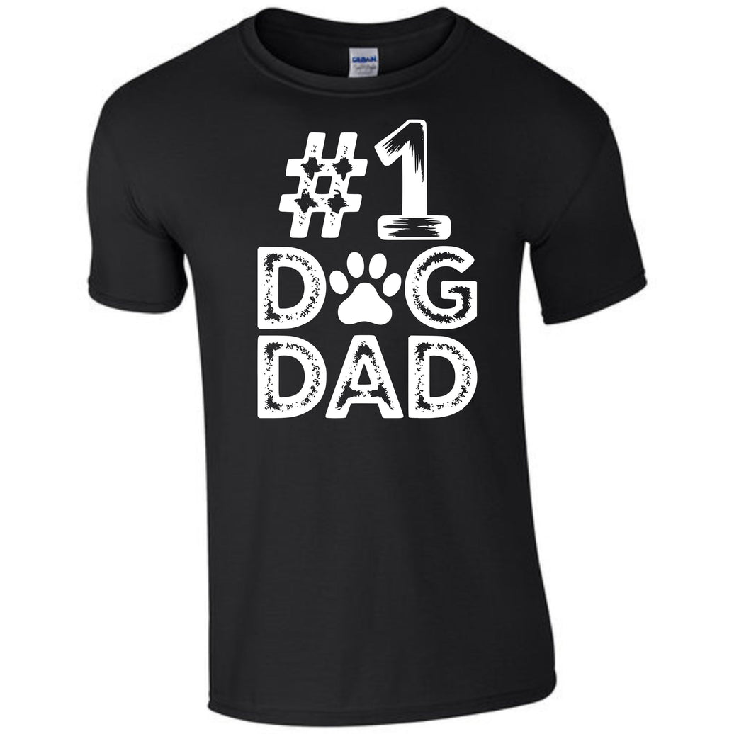 #1 Dog Dad | Distressed Men's T-Shirt