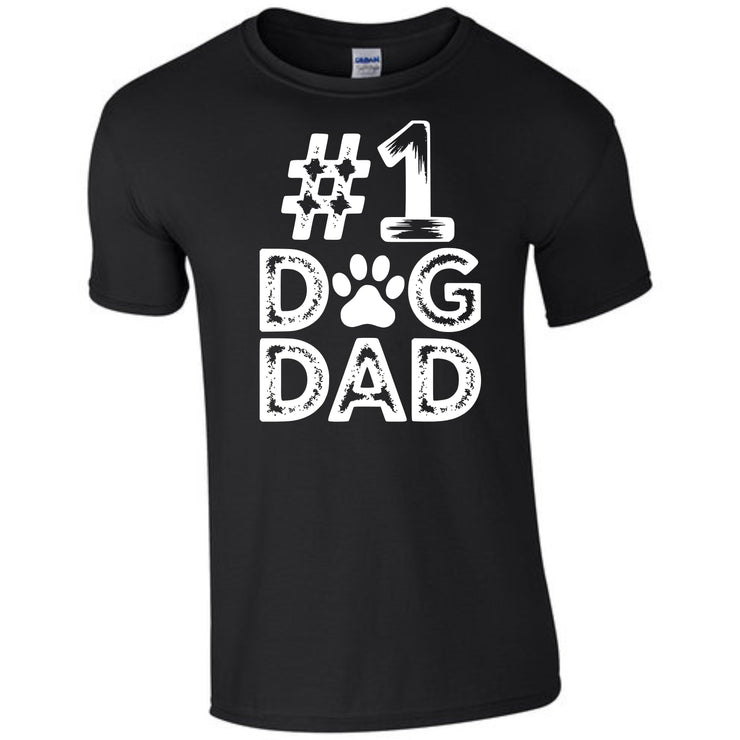 #1 Dog Dad | Distressed Men's T-Shirt