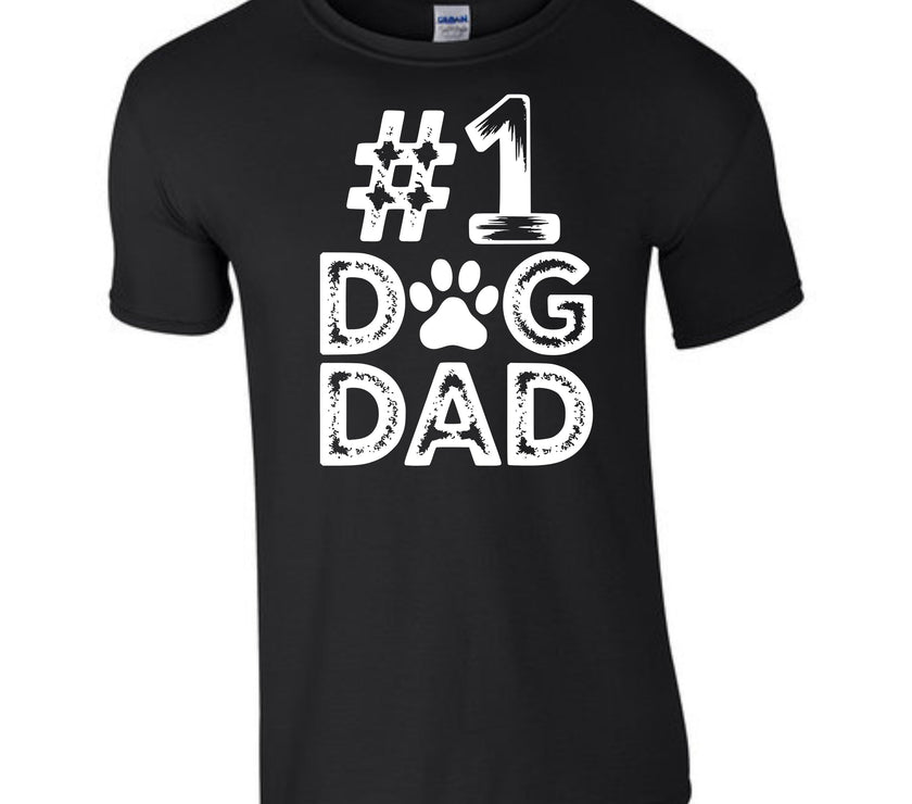 #1 Dog Dad | Distressed Men's T-Shirt