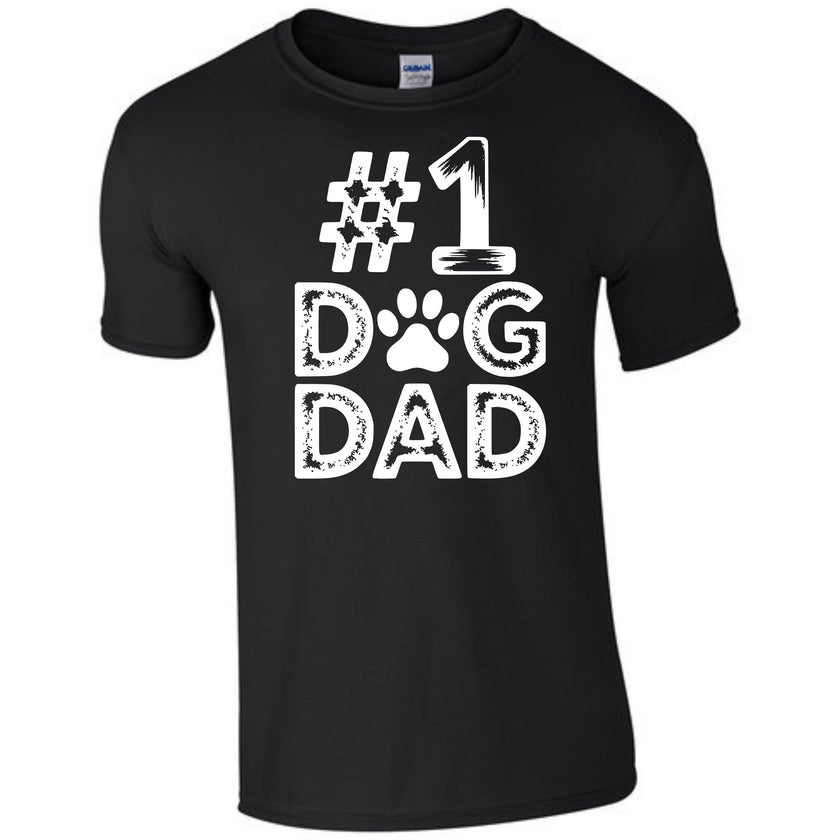 #1 Dog Dad | Distressed Men's T-Shirt
