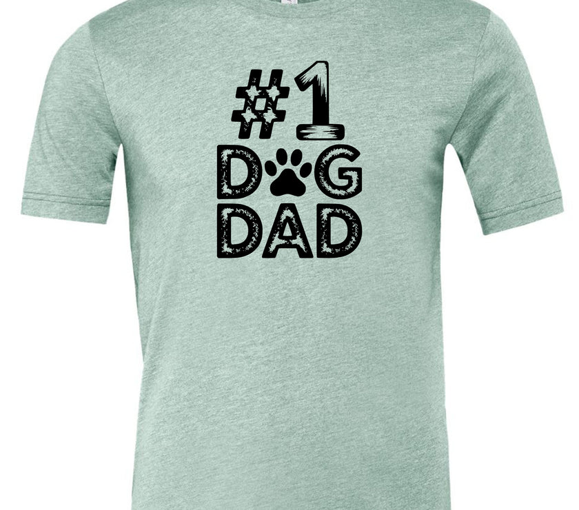 #1 Dog Dad | Distressed Men's T-Shirt