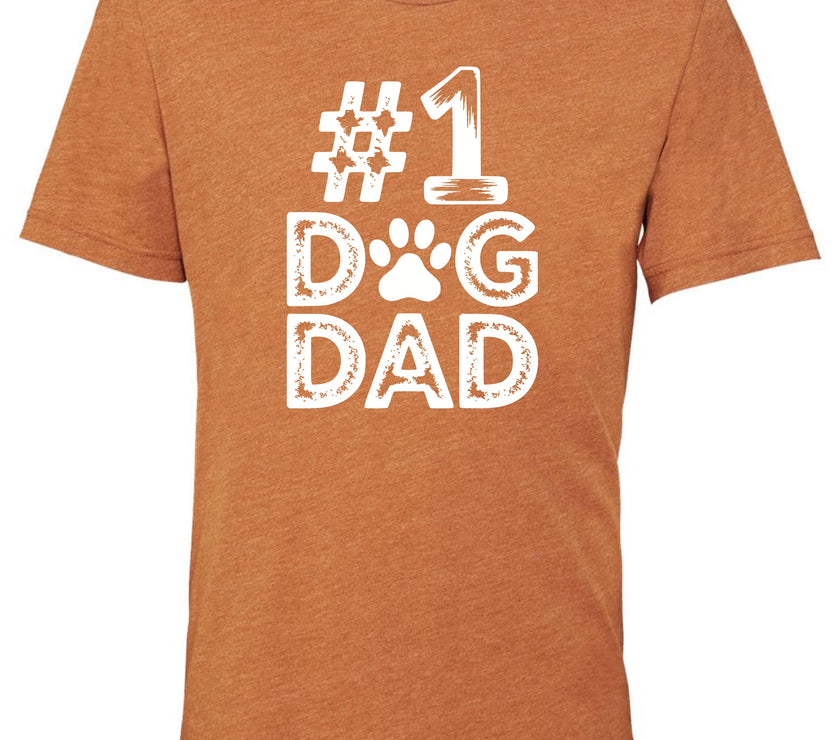 #1 Dog Dad | Distressed Men's T-Shirt