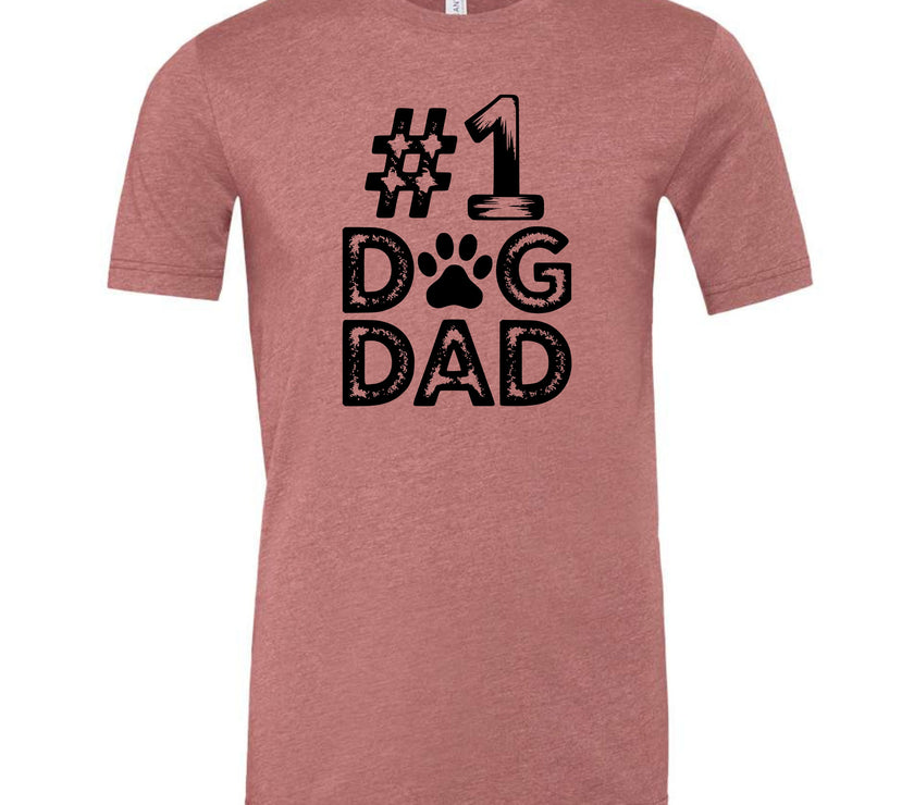 #1 Dog Dad | Distressed Men's T-Shirt