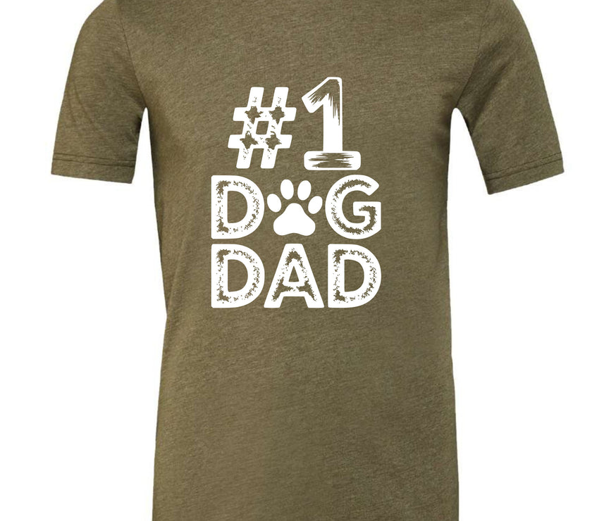 #1 Dog Dad | Distressed Men's T-Shirt
