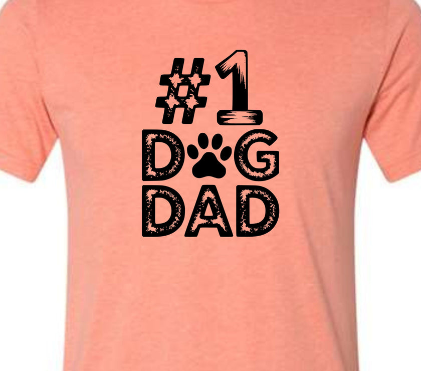 #1 Dog Dad | Distressed Men's T-Shirt