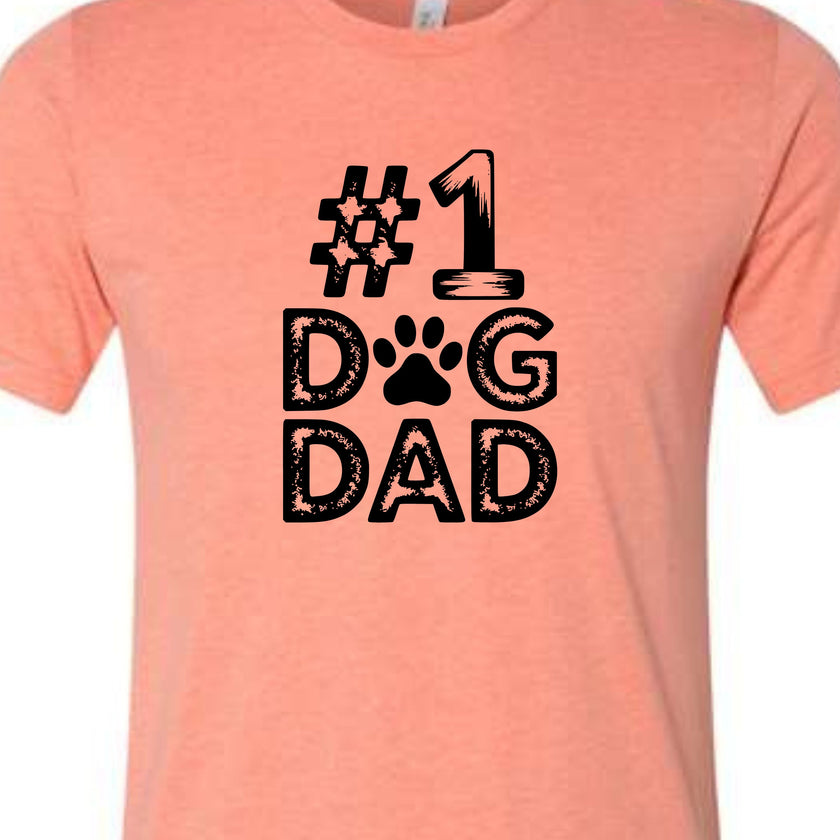 #1 Dog Dad | Distressed Men's T-Shirt
