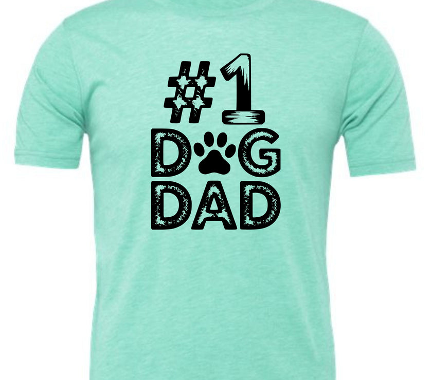 #1 Dog Dad | Distressed Men's T-Shirt