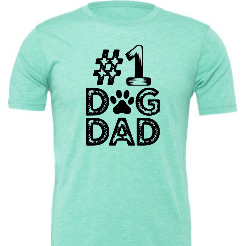#1 Dog Dad | Distressed Men's T-Shirt