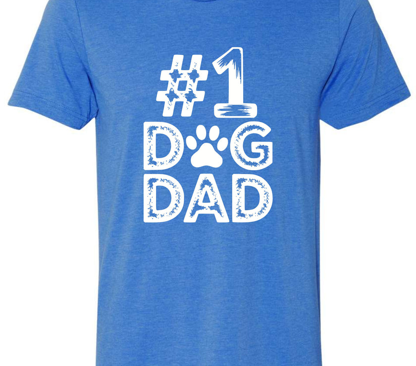 #1 Dog Dad | Distressed Men's T-Shirt