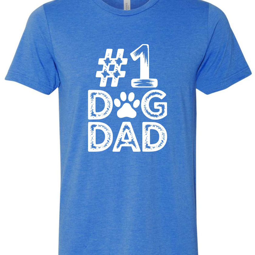 #1 Dog Dad | Distressed Men's T-Shirt