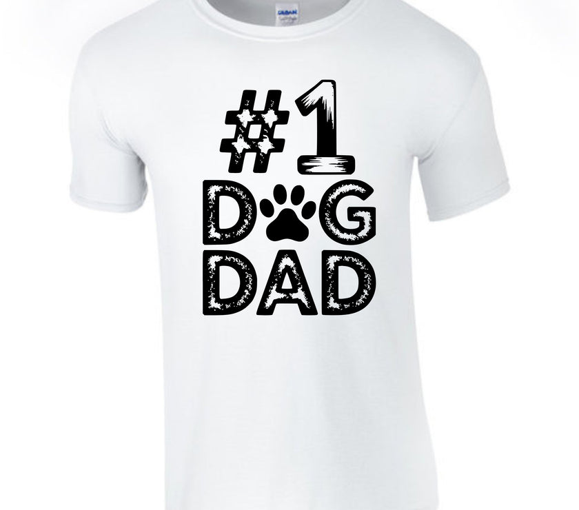 #1 Dog Dad | Distressed Men's T-Shirt