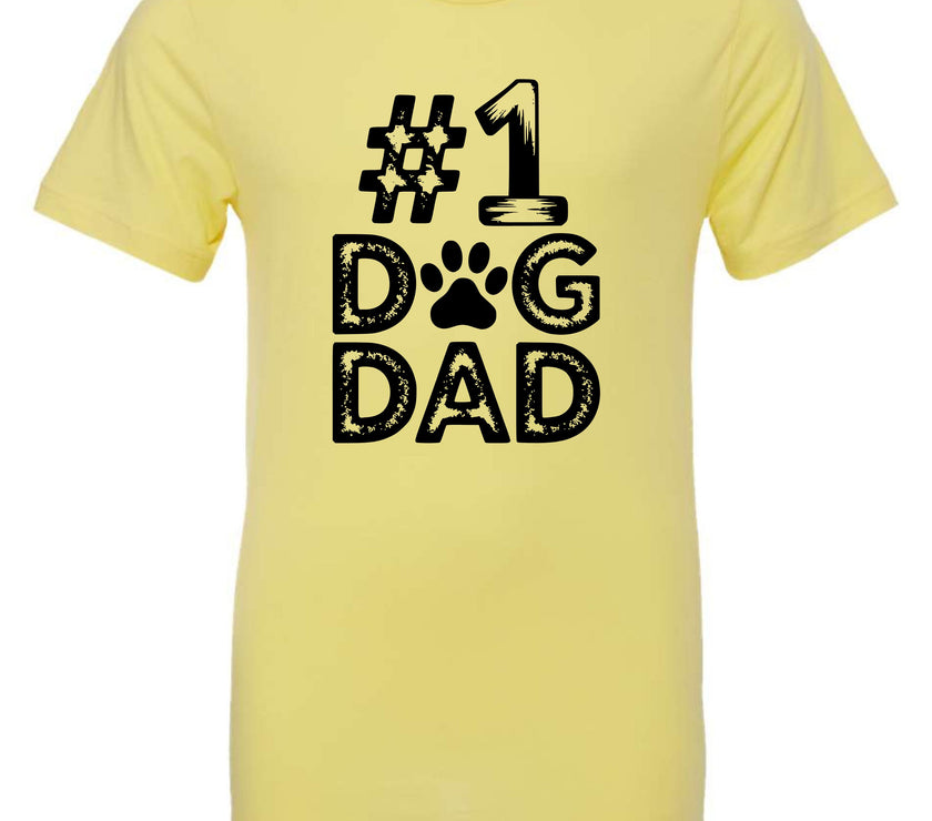 #1 Dog Dad | Distressed Men's T-Shirt