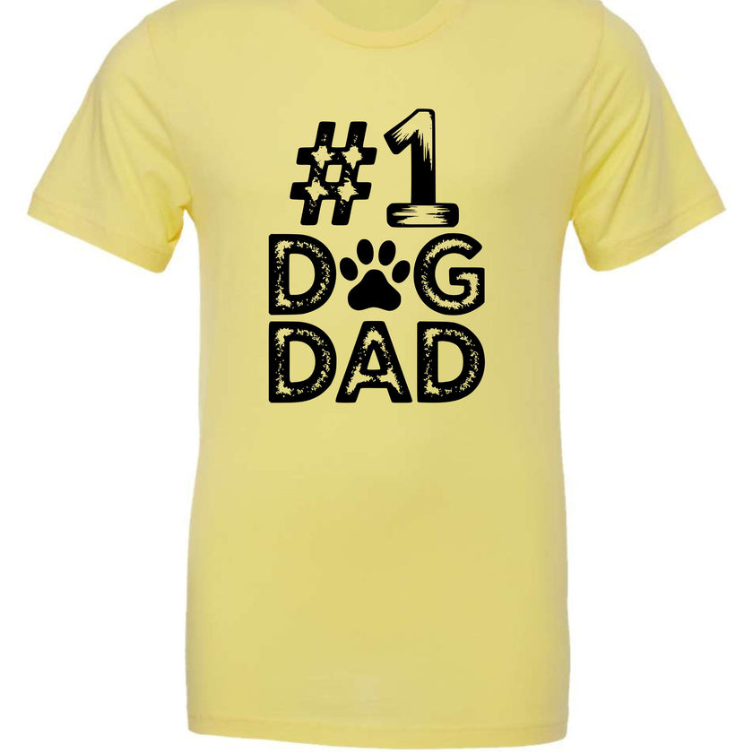 #1 Dog Dad | Distressed Men's T-Shirt