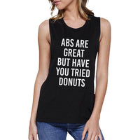 Abs Are Great Womens Black Muscle Tanks Funny Gym Shirts Gift Ideas - My Store