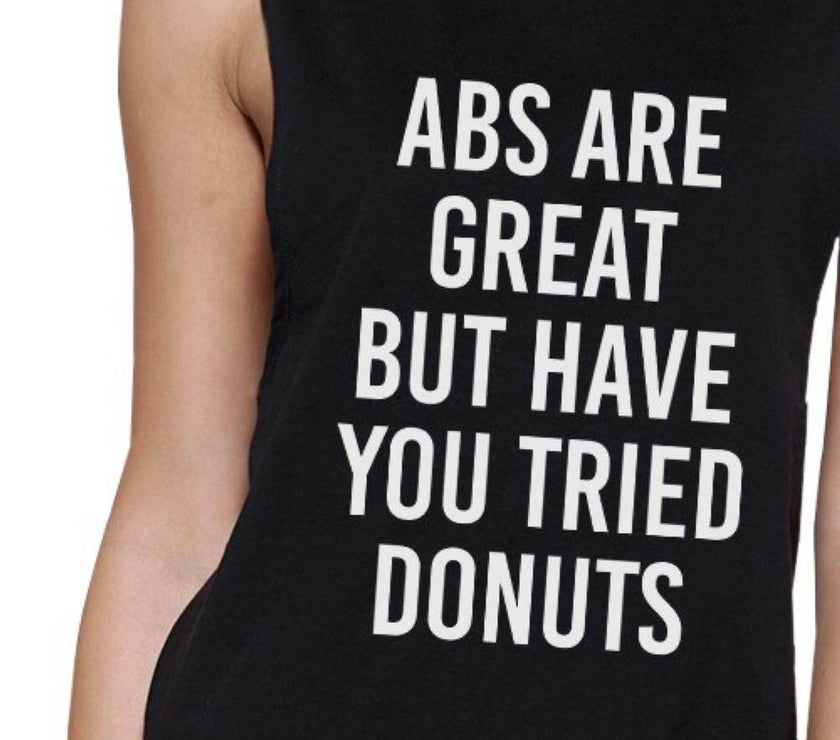 Abs Are Great Womens Black Muscle Tanks Funny Gym Shirts Gift Ideas - My Store