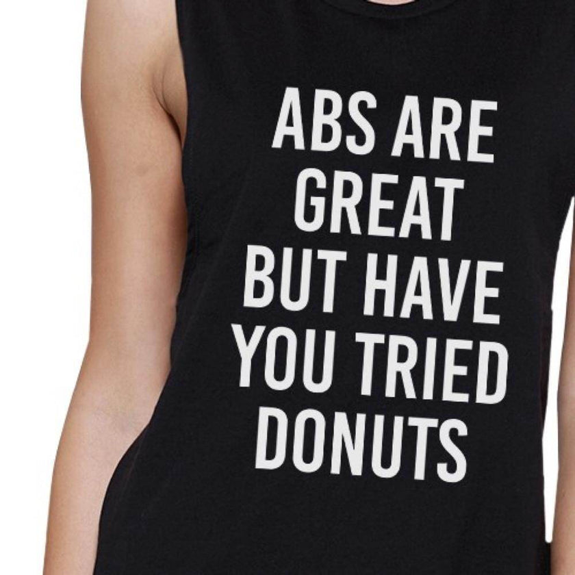 Abs Are Great Womens Black Muscle Tanks Funny Gym Shirts Gift Ideas - My Store
