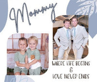 Where Life Begins and Love Never Ends 20 oz Tumbler-Personalize with Name and 2 Pictures | Mom | Dad - My Store
